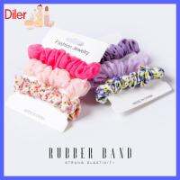 DILER 3pcs อีลาสติก ผ้าชีฟองเส้นด้าย scrunchies แฟชั่นสำหรับผู้หญิง ที่มัดผม ยางรัดผม ฤดูร้อนฤดูร้อนฤดูร้อน หางม้าหางม้า เชือกมัดผม สำหรับผู้หญิง