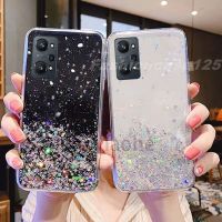 เคสสำหรับ Realme GT Neo 3T 2 Neo3T GT2 Neo2ฟ้าดาว5G ทองคำเปลวแวววาวอีพ็อกซี่เคสใส่โทรศัพท์นิ่มฝาหลังป้องกันการตกกันกระแทก