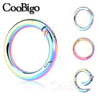 【YF】 5Pcs Metal O Ring Spring Clasps Openable Round Carabiner Keychain Leather Bag Clips Hook Dog Chain Buckles Connector Jewelry