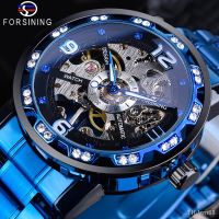 ⌚ นาฬิกา Forsining hollow out diamond watch mens fashion leisure classic popular manual mechanical watches