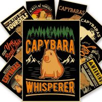 น่ารักสัตว์ Capybara คราฟท์ผ้าใบการ์ตูนรูปภาพการออกแบบโปสเตอร์ที่สมบูรณ์แบบสำหรับห้องนอน,คาเฟ่,หอพัก,และ Kawaii ห้องภาพวาดตกแต่ง