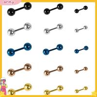 ★1Pair Mens Punk Stainless Steel Ball Barbell 3mm 4mm 5mm Ear Studs Earrings