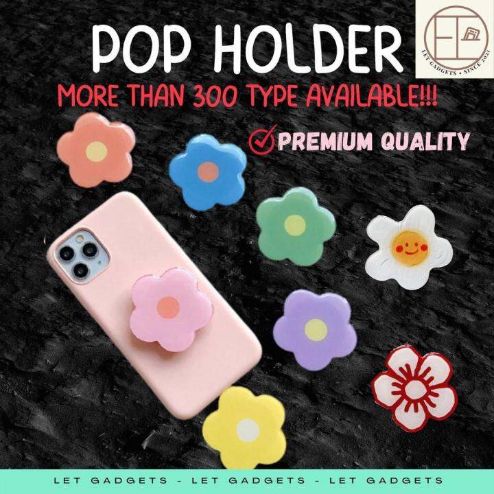 Pop Holder Socket Phone Grips Cute Phone Holder Flower Cute Simple Phone Holder Pop Stand Iring 2473