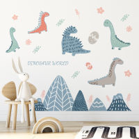 Cartoon Dinosaurs Kids Room Wall Stickers Removable Nursery Bedroom Decor Kindergarten Art Wallpaper Posters Home Decoration