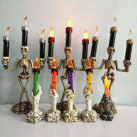 วันฮาโลวีน LED Glitter Ghost Handle Candle Light Skull Light Bar สินค้าเทศกาลผี K อุปกรณ์ตกแต่งโคมไฟฟักทอง