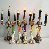 2022 Halloween candela with LED flameless candles holder props battery operated flickering spooky light decor centerpiece