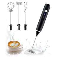 Handheld Electric Milk Frother Whisk Egg Beater USB Rechargeable Coffee Blender Household Milk Shaker Mixer Foamer