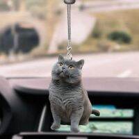 【jw】✁☈  Decoração Interior Pendurada Do Carro Criativo Gato Bonito Cachorro Cãozinho Gatinho Cão Modelo de Simulação Pingente Acrílico Animal Kid Gift 2D