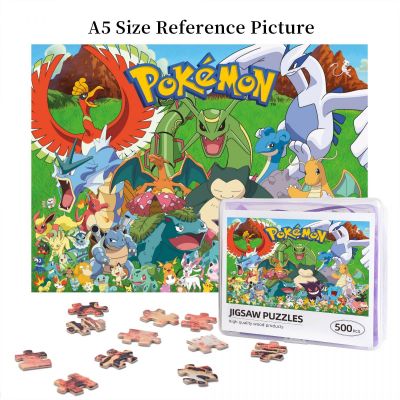 Pokemon Fan Favorites Wooden Jigsaw Puzzle 500 Pieces Educational Toy Painting Art Decor Decompression toys 500pcs
