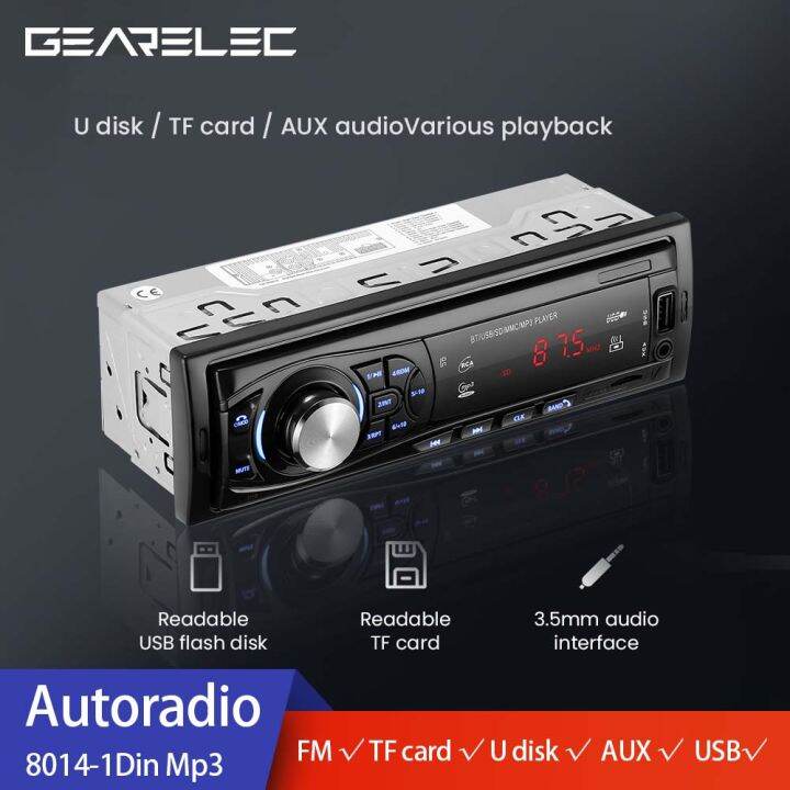 3 1 Din Car Radio Stereo FM Aux Input Receiver SD TF USB 12V InDash