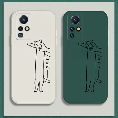 เคส Infinix Zero X Pro Neo Case เคสซิลิโคนเหลวแมวขี้เกียจการ์ตูนน่ารัก Flocking ฝาครอบโทรศัพท์ป้องกัน
