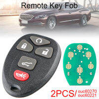 2 Pcs 4 + 1ปุ่มรถ Remote Key Fob C60270 / OUC60221 Fit สำหรับ Chevy Silverado Traverse Avalanche Equinox Express