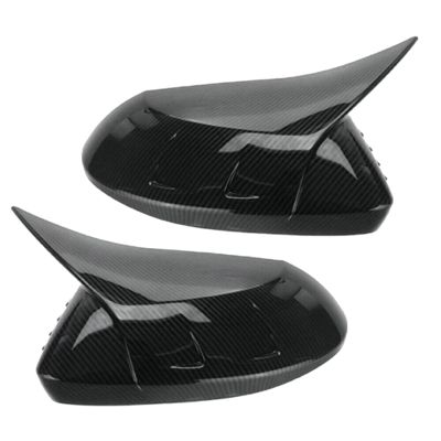 Carbon Fiber Color OX Horn Side Door Rearview Mirror Cover Trim Cap for Toyota Corolla 2019-2023