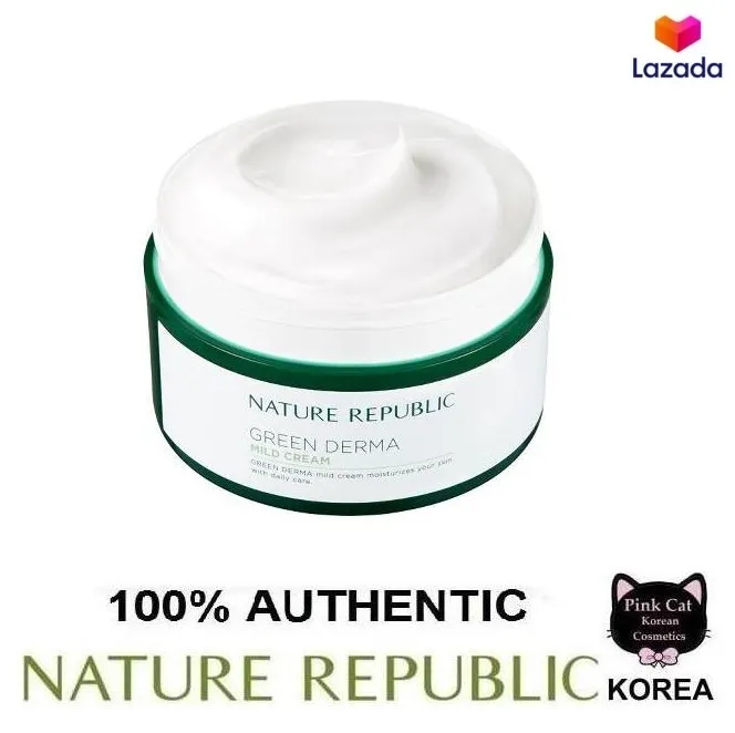 Korean Cosmetics NATURE REPUBLIC Green Derma Mild Cream 190ml Lazada PH