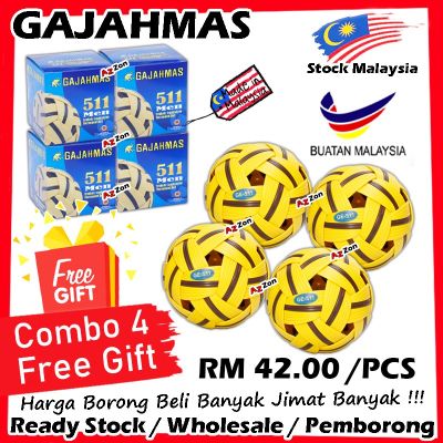 [Shop Malaysia] Gajahmas 511 Men Sepak Takraw Ball Combo 4-PCS #gajah #emas #511 #Sepak #Takraw #Ball #4PCS