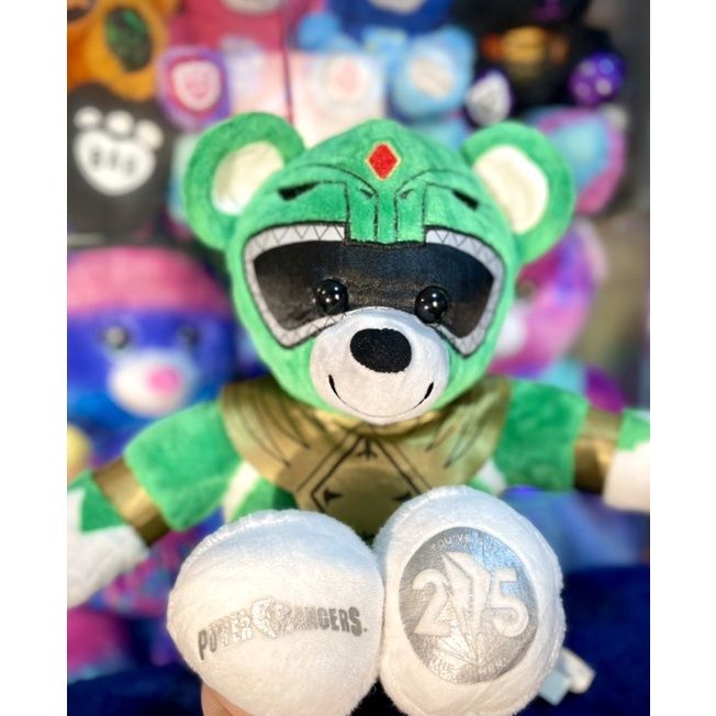 ตุ๊กตาหมี-พาวเวอร์เรนเจอร์-สีเขียว-power-ranger-การ์ตูนญี่ปุ่นบิ้วอะแบร์-build-a-bearworkshop