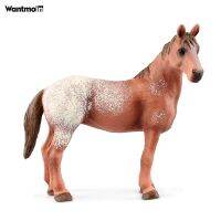 โมเดลม้าป่า Appaloosa Lusitano Clydesdale Haflinger ม้าสีดำสีขาว Steed Pinto Stallion ฟาร์มปศุสัตว์ตัวตุ๊กตาแอคชั่นรูปแกะสลักสำหรับสะสม