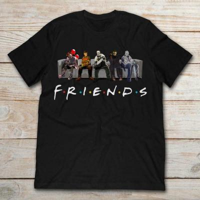 Friends Horror Movies Characters Printed Unique Halloween Gift Tshirt Cotton Mens T New