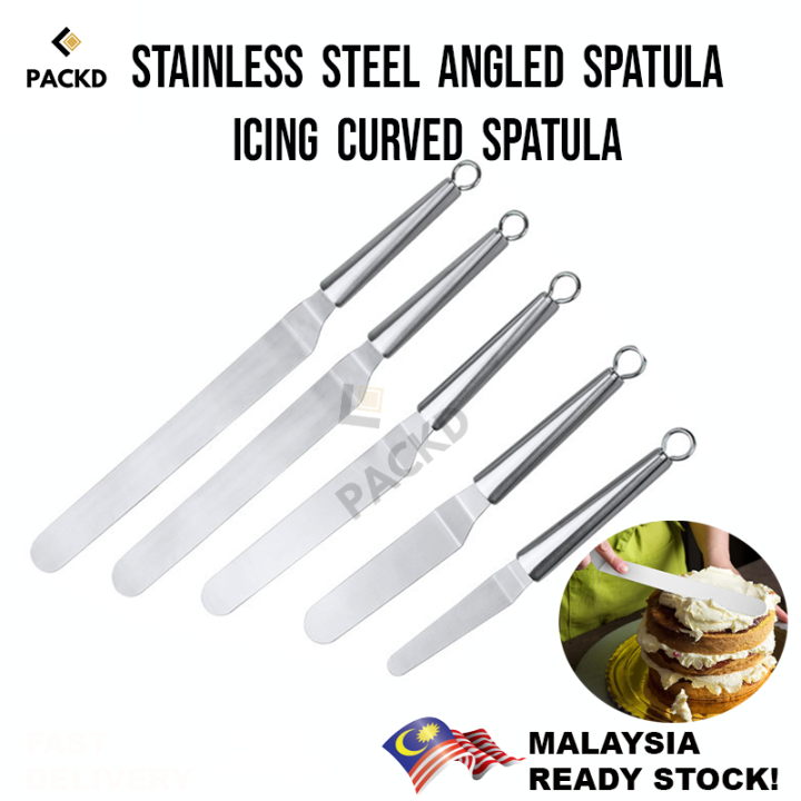 Stainless Steel Icing Spatula Angled 4 / 6 / 8/10 /12 InchCurved