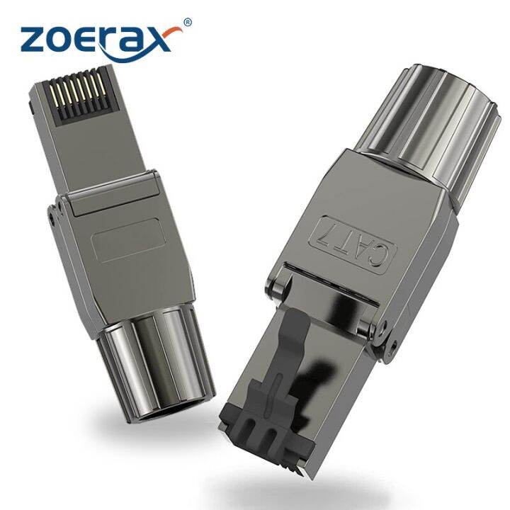 Zoerax Rj45 Connectors Tool Free Cat6a Cat7 Cat8 Shielded Rj45 Modular