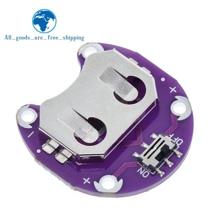 LilyPad ที่ใส่แบตเตอรี่เซลล์แบบเหรียญ CR2032โมดูลเมาท์แบตเตอรี่สำหรับ Arduino DIY KIT