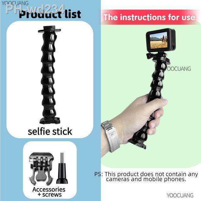 flexible-adjustable-clamp-arm-bracket-holder-mount-adapter-for-gopro-cell-phone-clip-action-camera-for-huawei-samsung-iphone