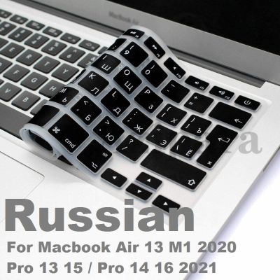 Soft Skin for Macbook Air 13 2020 Pro 13 15 Pro 14  Pro 16 2020 2021 M1 Russian EU US Keyboard Cover A2337 A2338 A2442 Silicon Keyboard Accessories