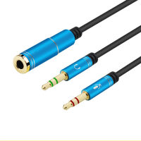 3.5mm Earphone Adapter Converter Cable Headphone Mic Audio Splitter Aux Extension Cable Adapter Cord for Computer PC Microphone