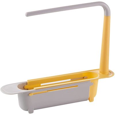 Telescopic Sink Storage Rack,Adjustable Sink Organizer Caddy Shelf Drying Holder Stand Container Tray for Kitchen