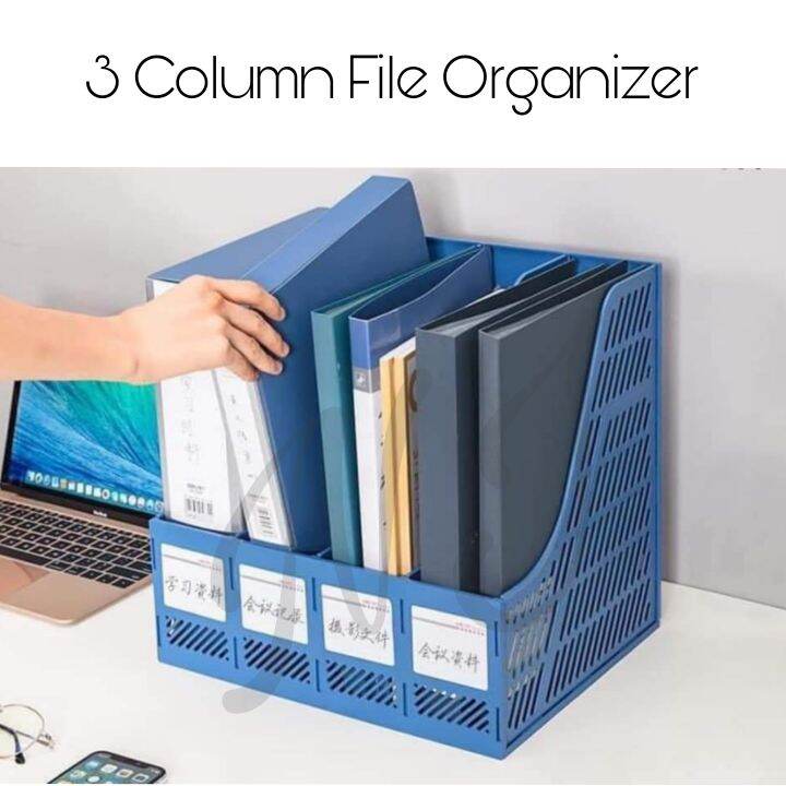 Three Column File Data Storage Rack Office Supplies File box / Triple