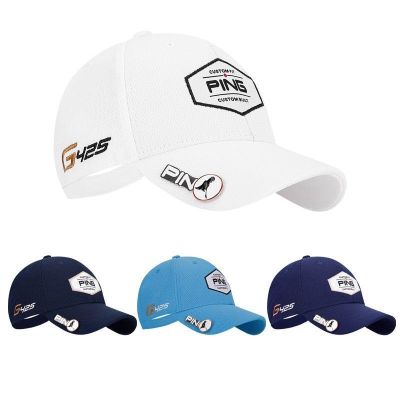 ◕✾ New white cap g olf hat mens and womens g olf visor PING with mark mark sun protection