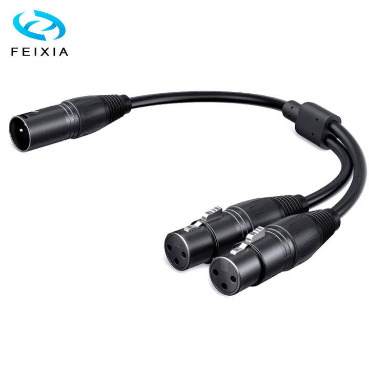 2 In 1 Xlr Splitter Cable Xlr Male To Dual Xlr Female Ysplitter 3pin