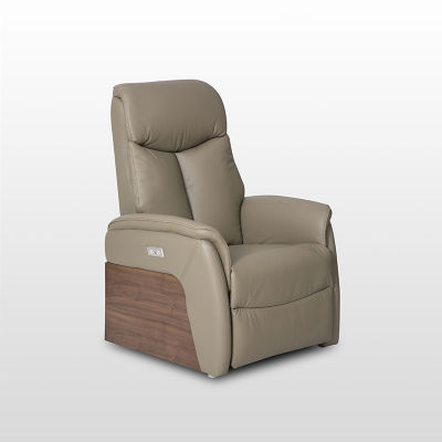 modernform เก้าอี้ปรับเอนนอน รุ่น CICERY ปรับไฟฟ้า หุ้มหนังแท้/PVC สีน้ำตาลเทาTAUPE 02A-05-11-A
