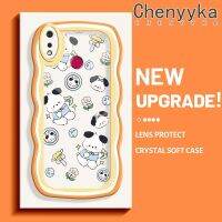 เคส Chenyyyka สำหรับ Realme 3 Pro เคส3i Realme ลายการ์ตูนลูกสุนัขน่ารักแฟชั่นขอบครีมเคสโทรศัพท์โปร่งใสเก๋ไก๋ป้องกันเลนส์กล้องกันกระแทกเคสซิลิโคนอ่อนชัดเจน