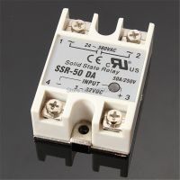 โซลิดสเตตรีเลย์50a 3-32V Dc ถึง24-380V Ac Ssr 50da รีเลย์โซลิดสเตต