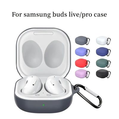 Luxury Case For Samsung Galaxy Buds Live Pro Wireless BT Headset Silicone Case Headphone Protection Cover General With Hook Wireless Earbud Cases