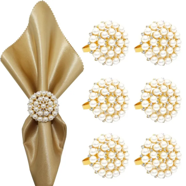 gold-tone-napkin-buckle-napkin-ring-set-electroplating-gold-napkin-ring-round-metal-napkin-buckle-pearl-flower-napkin-ring