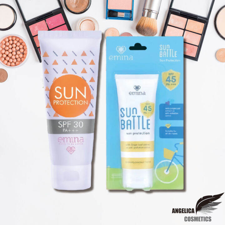EMINA SUN PROTECTION SPF 30 PA 60ML / EMINA SKIN BATTLE SUNSCREEN
