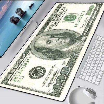 USA Dollar Computer Mouse Pad 900x400mm Gamer Large Deskmat Pad on the Table Gaming Accessories Office Mousemat XXL Carpet Rugs