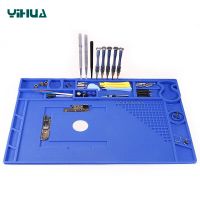 YIHUA Heat Resistant Soldering Mat With Magnetic Heat Insulation Working Pad Soldering Silicone Mat Repair Pad Anti Static Mat