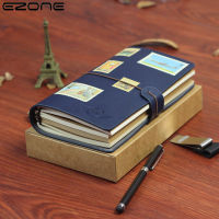 EZONE A6 Retro Notebook Loose Leaf Notepad Student Stationery For School Personalized Travel Vintage Diary Travel Notes Gift