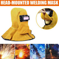 Cowhide Welding s Anti-Spatter High Temperature Welding Helmet Welder Suit Eyes Protection Leather Hood Breathable