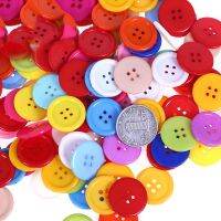 Mix Color 100pcs 20MM 4 Holes Flatback Buttons Wood Shirt