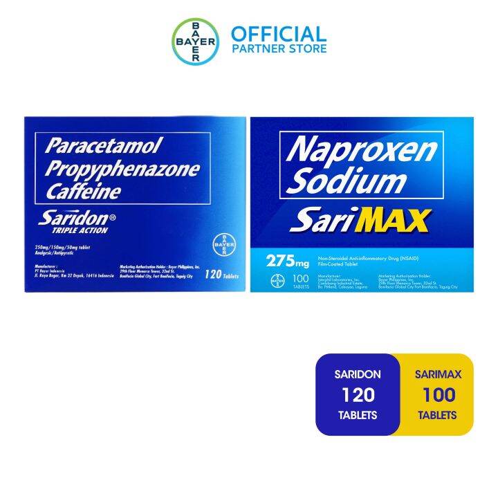 SARIDON® Paracetamol/Propyphenazone/Caffeine Tablet for Fast Headache