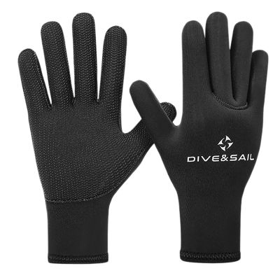 DIVE&amp;SAIL Diving Gloves 5mm CR High Elastic Warm Wetsuit Winter Gloves Suitable for Scuba Diving Snorkel Paddling