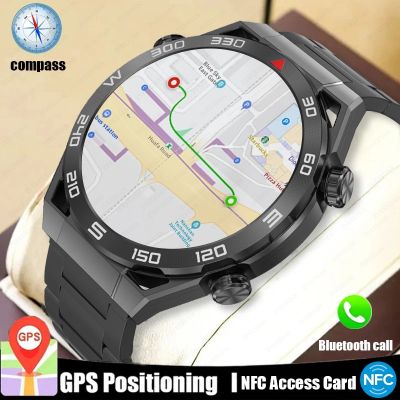 J116สำหรับนาฬิกาอัจฉริยะใหม่ NFC ECG + PPG โทรผ่านบลูทูธ GPS ติดตามการเคลื่อนไหวกำไลข้อมือออกกำลังกายนาฬิกาเข็มทิศสมาร์ทวอท์ชผู้ชาย2023
