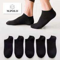 () Uni Black Low CutCottonPlain Socks Stoking Pendek