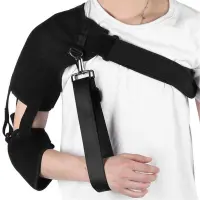 1 ชิ้นแขนสลิงสนับสนุนสายรัดไหล่ระบายอากาศปรับได้ Brace Immobilizer ข้อมือข้อศอก Forearm Support Brace Strap