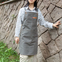 2021 Chef Apron Cotton Canvas Cross Back Apron for Women and Men Adjustable Strap Large Pockets Kitchen Cooking Baking Bib Apron