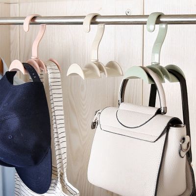 360 Rotation Closet Organizer Rod Clothes Handbag Hanger Wardrobe Clothes Closet Hanging Rack Home living Organizer Tool